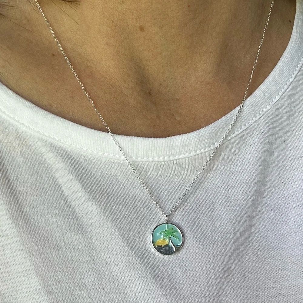 Sterling Silver Coastal Ocean Necklace​